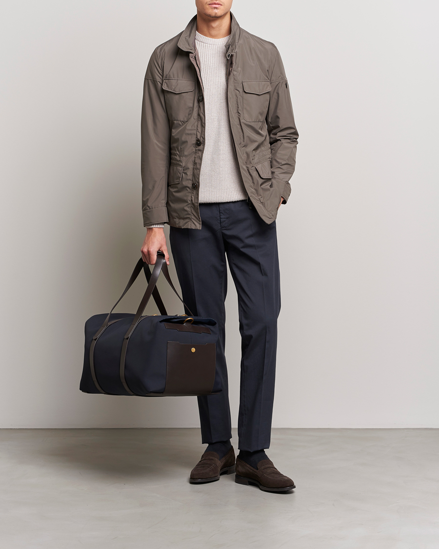 Heren | Business & Beyond | Mismo | M/S Supply Weekendbag Navy/Dark Brown