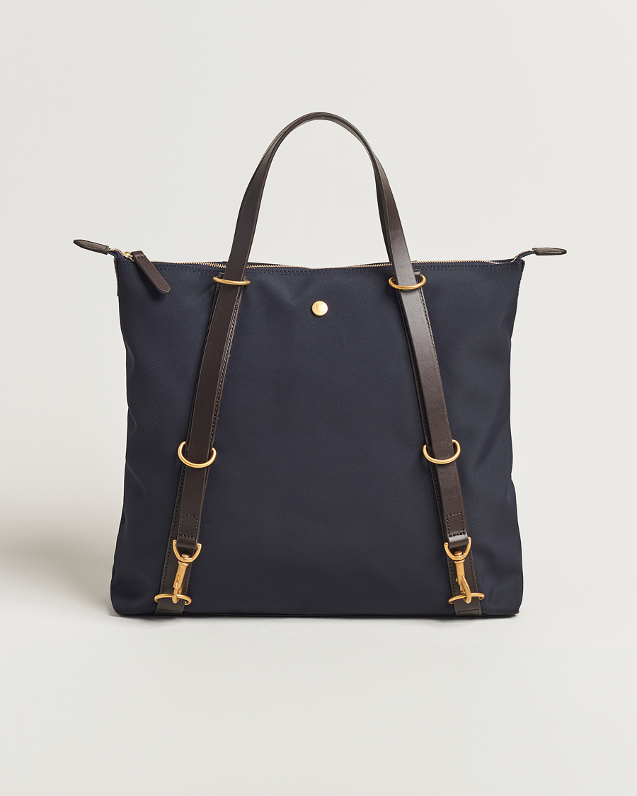 Heren | Mismo M/S Nylon Day Pack Navy/Dark Brown | Mismo | M/S Nylon Day Pack Navy/Dark Brown
