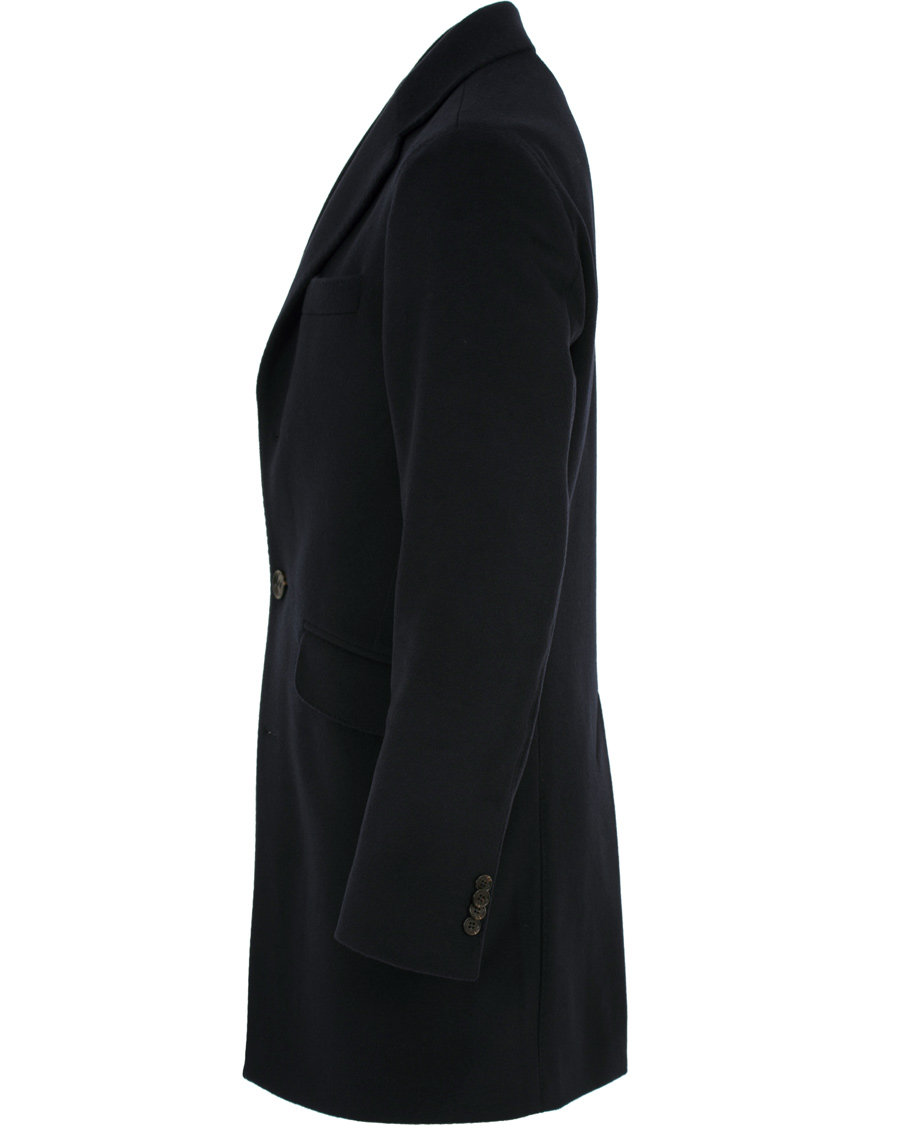 Heren | Jassen | Oscar Jacobson | Saks Wool Coat Navy