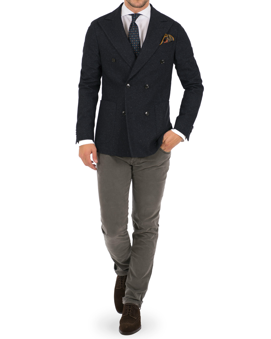 Heren | Blazers | Oscar Jacobson | Erik Double Breasted Blazer Navy