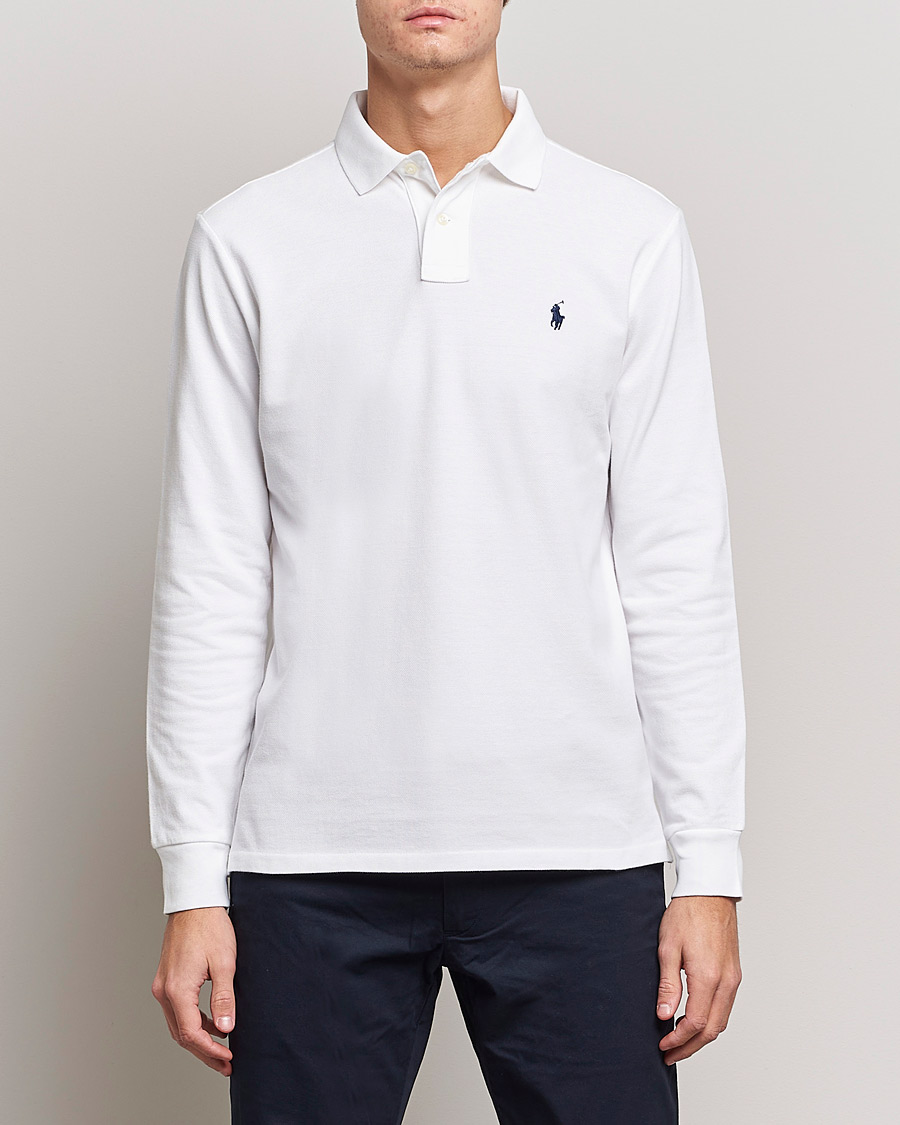 Heren | Truien | Polo Ralph Lauren | Custom Slim Fit Long Sleeve Polo White