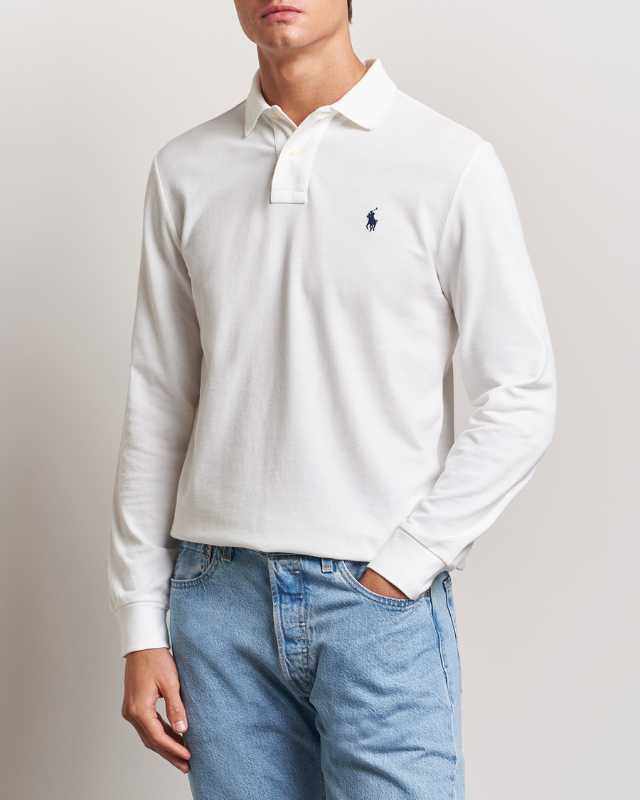 Heren | Polo's | Polo Ralph Lauren | Custom Slim Fit Long Sleeve Polo White