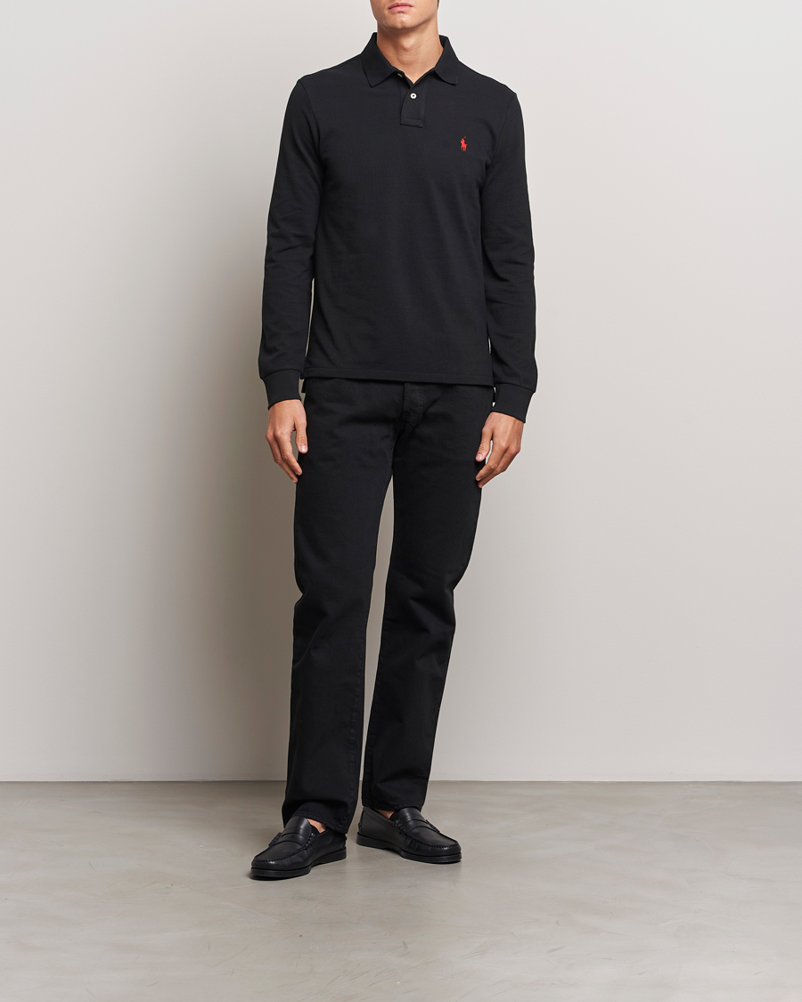 Heren | Polo's | Polo Ralph Lauren | Custom Slim Fit Long Sleeve Polo Polo Black