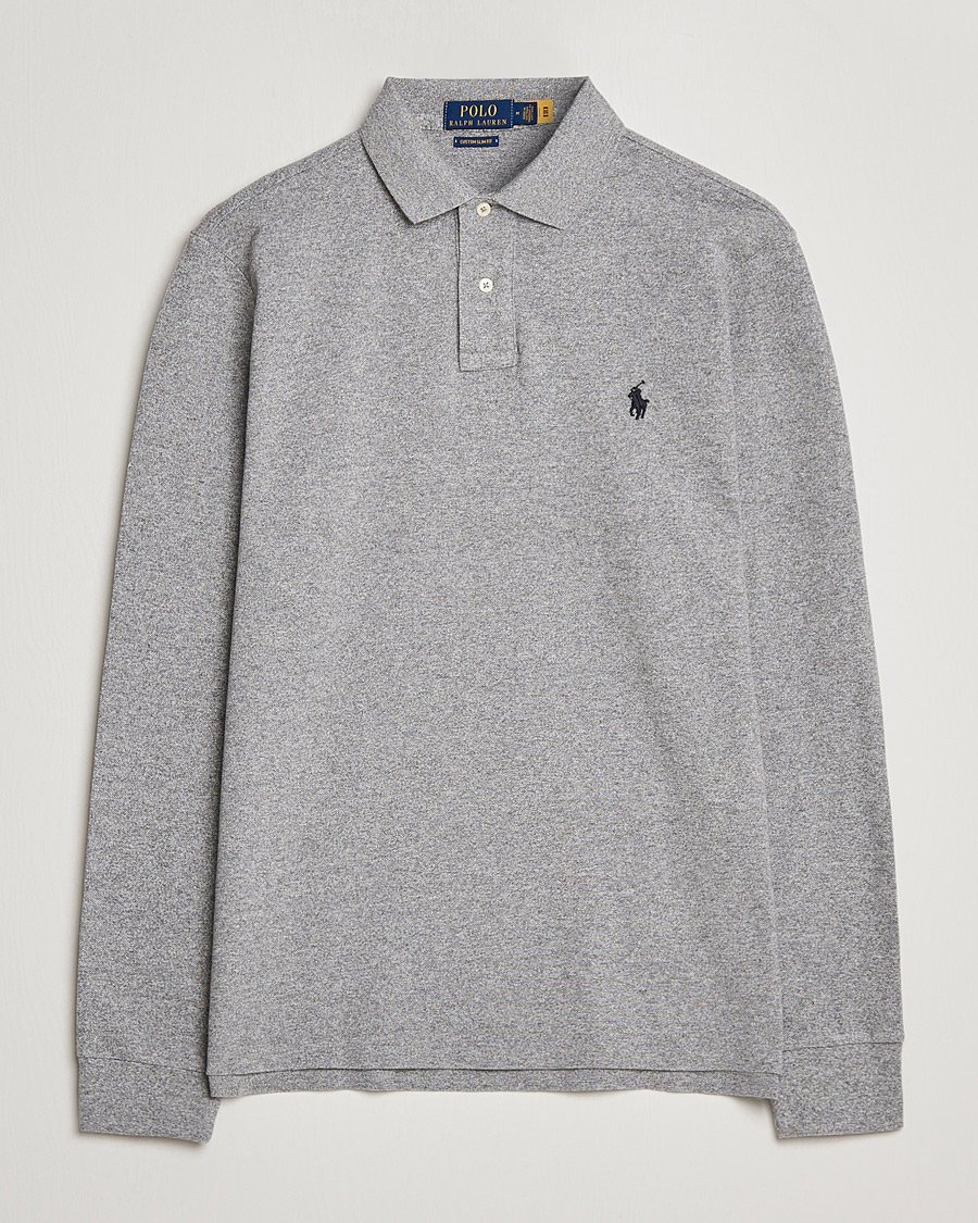 Heren | Polo's | Polo Ralph Lauren | Custom Slim Fit Long Sleeve Polo Canterbury Heather
