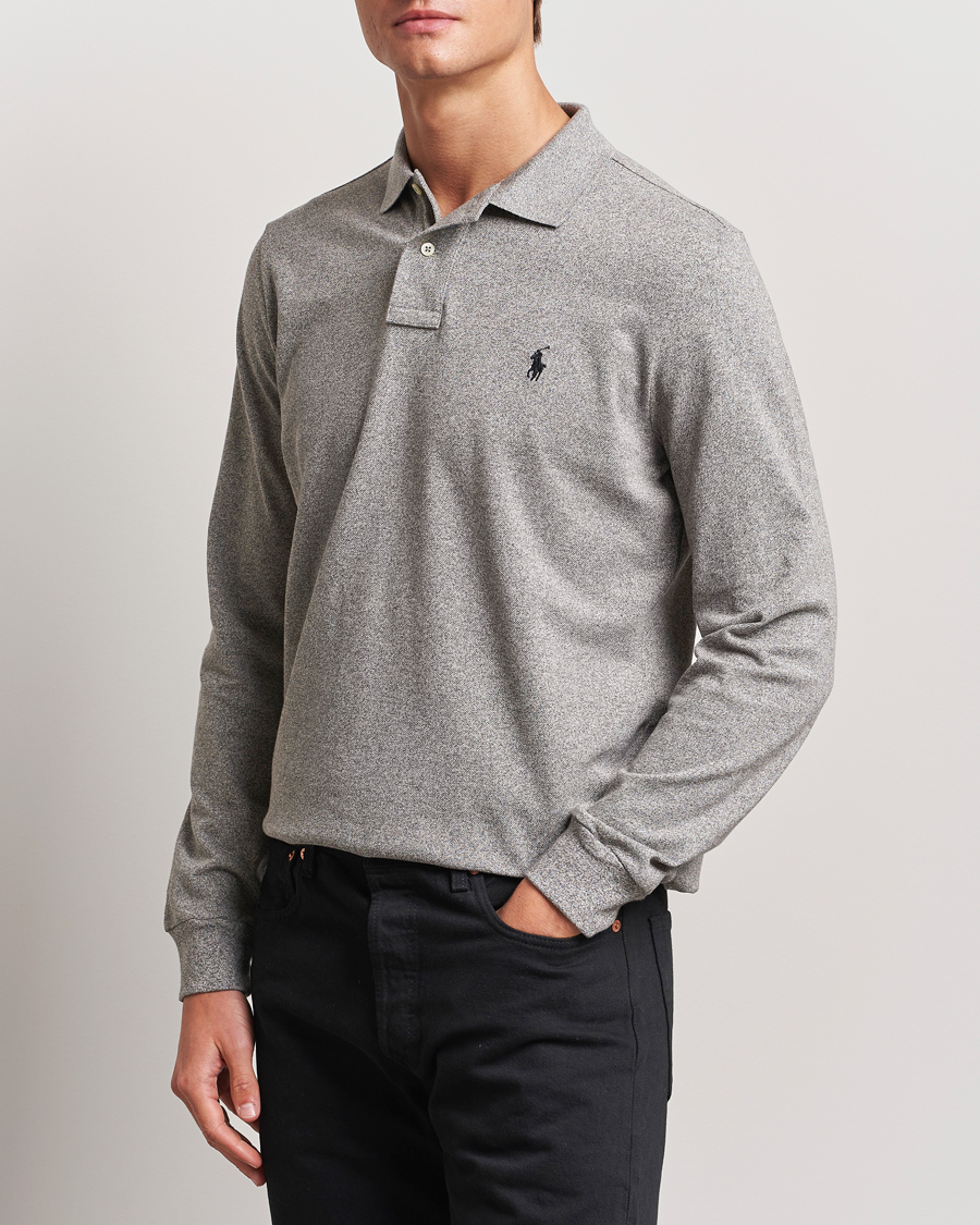 Heren |  | Polo Ralph Lauren | Custom Slim Fit Long Sleeve Polo Canterbury Heather