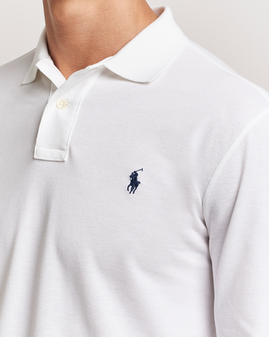 Heren | Polo's | Polo Ralph Lauren | Slim Fit Long Sleeve Polo White