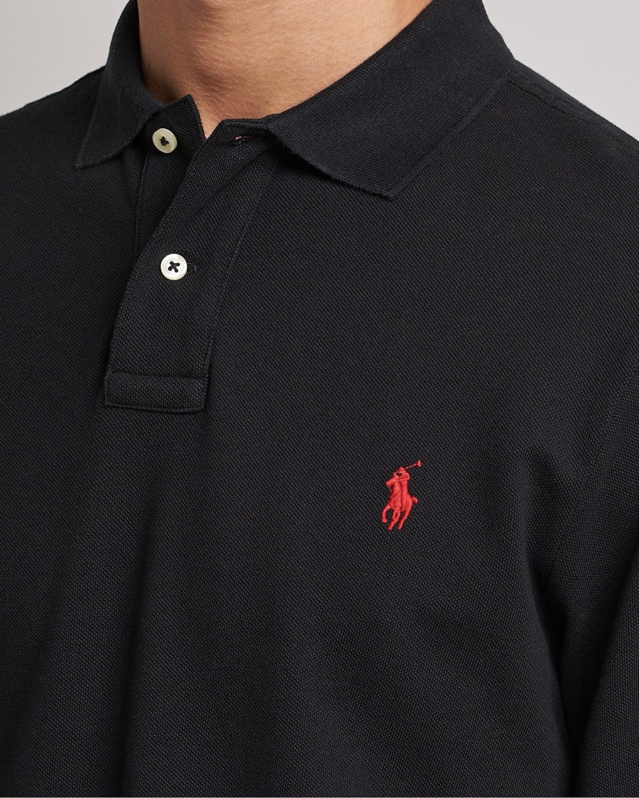 Heren | Polo's | Polo Ralph Lauren | Slim Fit Long Sleeve Polo Polo Black