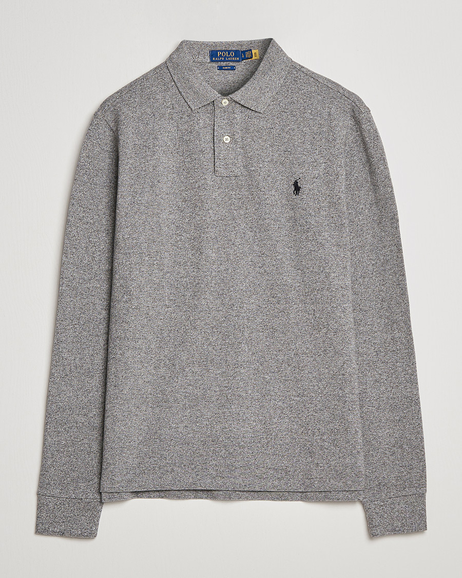 Heren | Polo's | Polo Ralph Lauren | Slim Fit Long Sleeve Polo Canterbury Heather