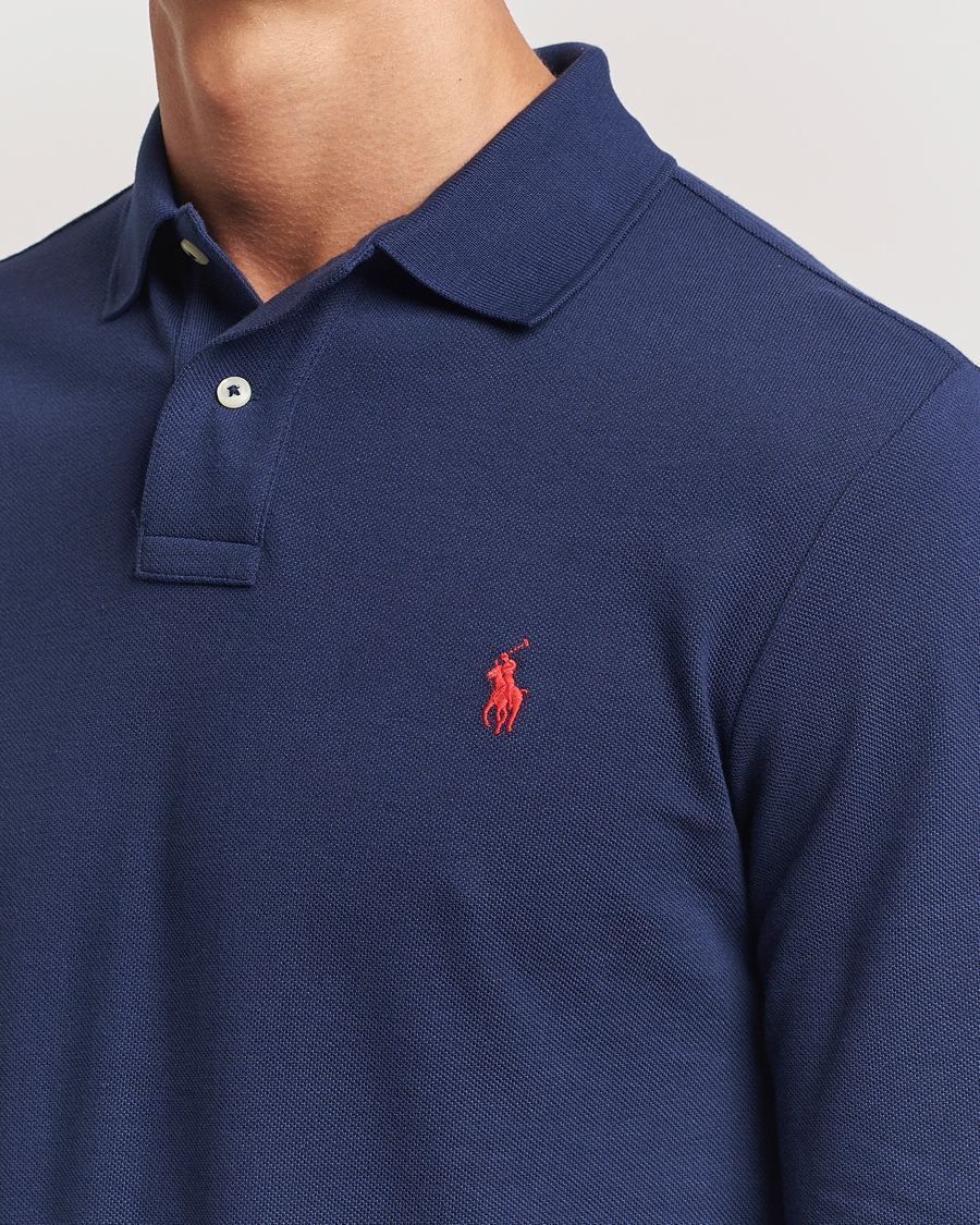 Heren | Polo's | Polo Ralph Lauren | Slim Fit Long Sleeve Polo Newport Navy