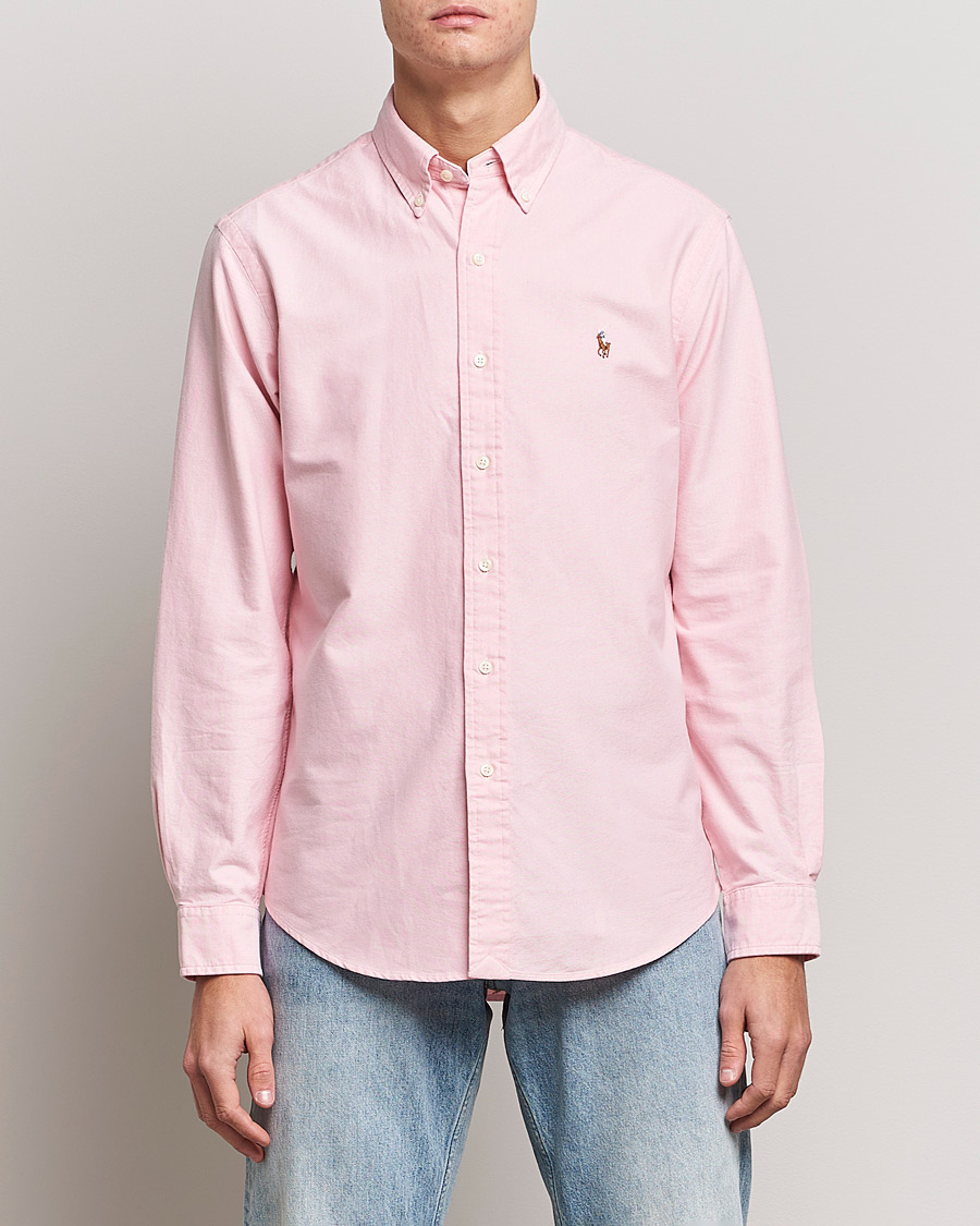 Heren |  | Polo Ralph Lauren | Custom Fit Oxford Shirt Pink