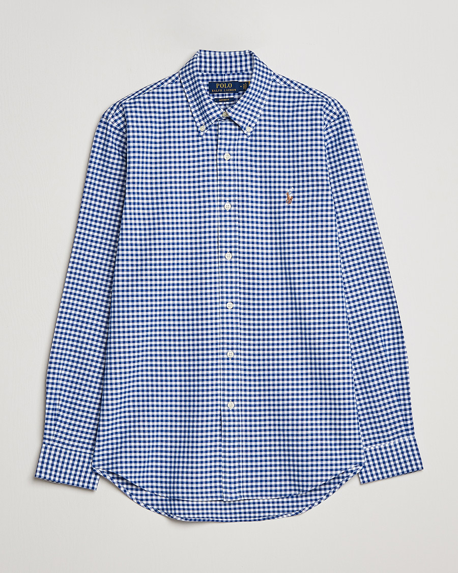 Heren | Overhemden | Polo Ralph Lauren | Custom Fit Oxford Gingham Shirt Blue/White