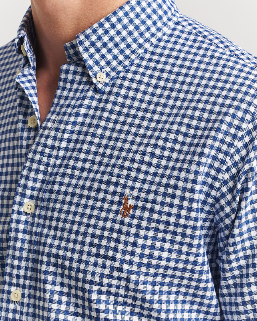 Heren | Overhemden | Polo Ralph Lauren | Custom Fit Oxford Gingham Shirt Blue/White
