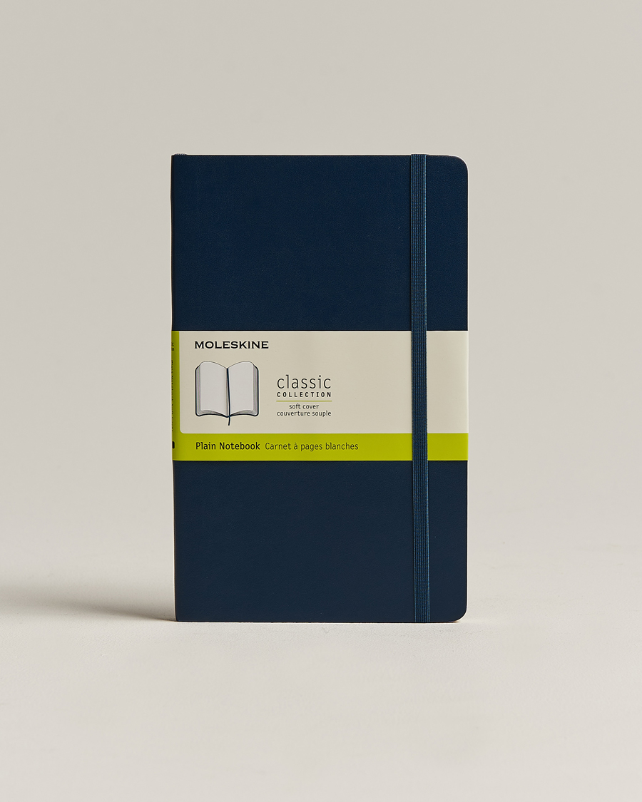 Heren | Moleskine Plain Soft Notebook Large Sapphire Blue | Moleskine | Plain Soft Notebook Large Sapphire Blue
