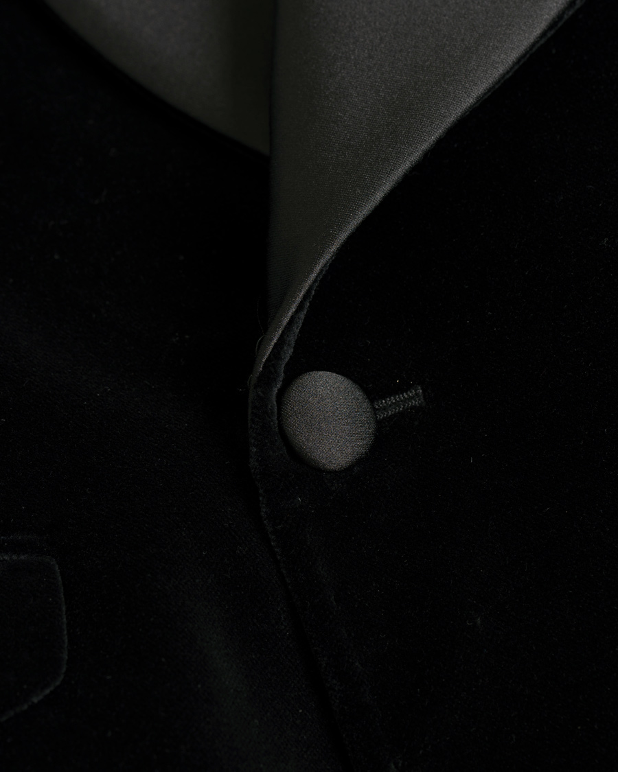 Heren | Blazers | Morris Heritage | Tuxedo Velvet Shawl Collar Double Breasted Blazer Black