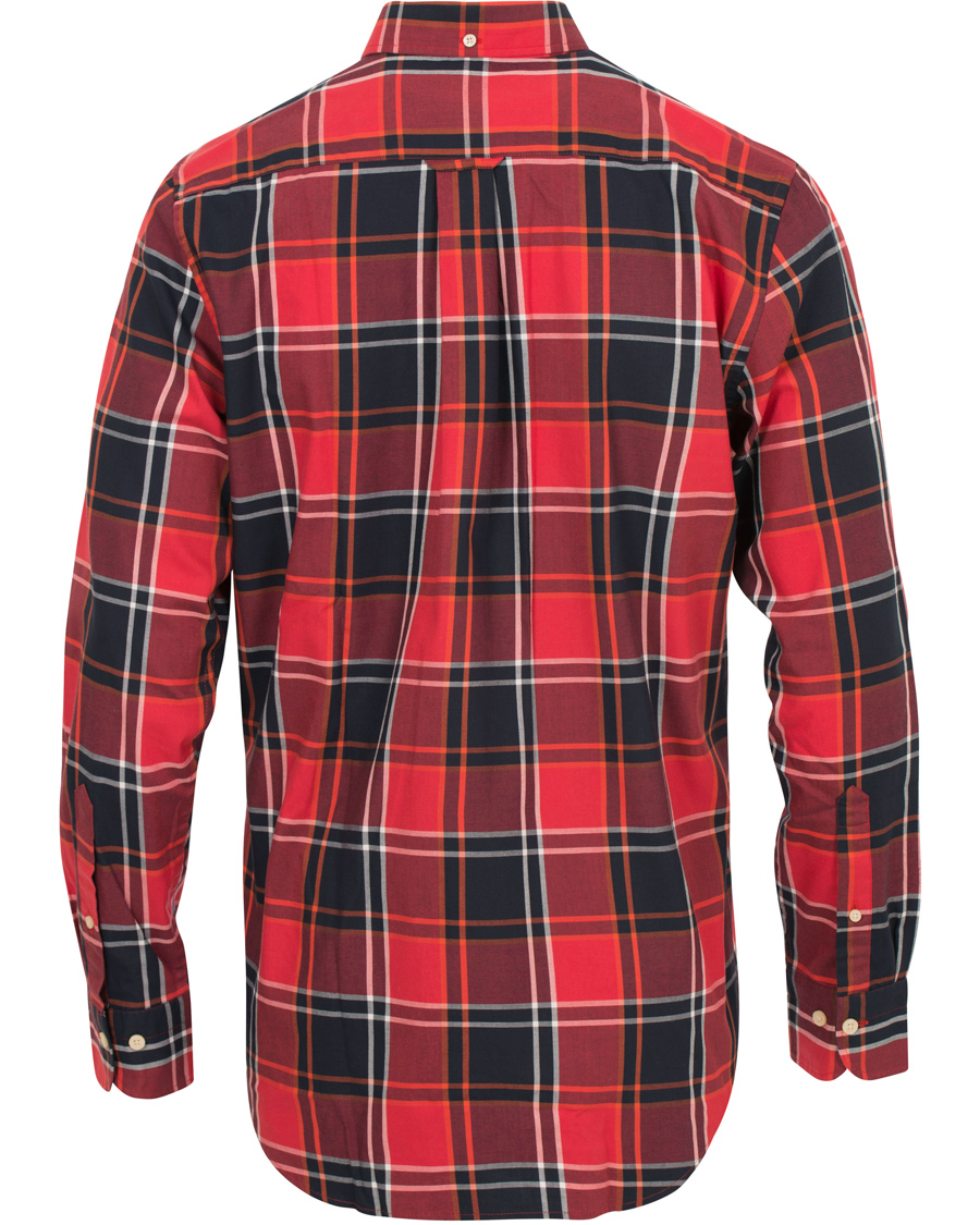 Heren | Overhemden | GANT | Regular Fit Tech Prep Twill Big Check Shirt Red