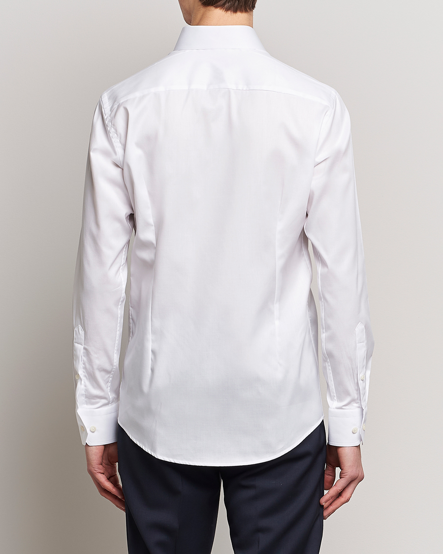 Heren | Overhemden | Eton | Slim Fit Twill Cut Away Shirt White