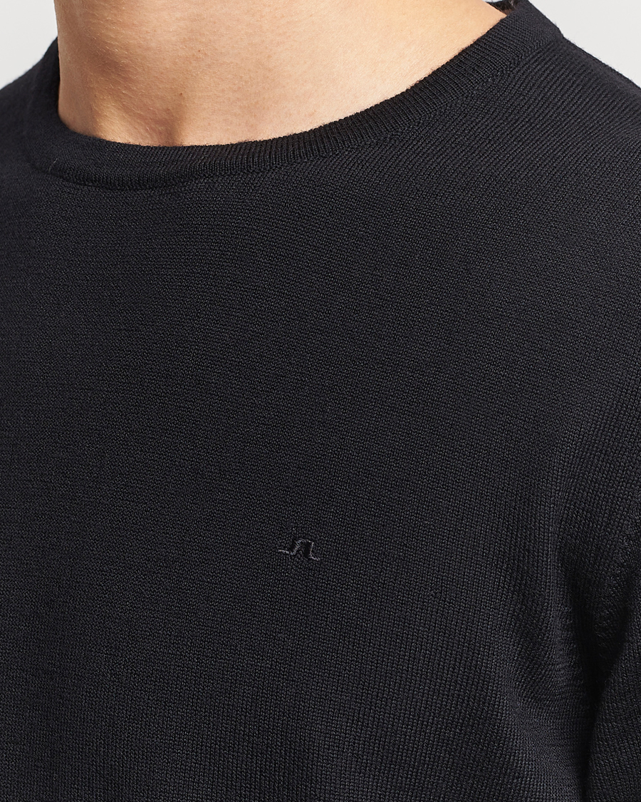 Heren | Truien | J.Lindeberg | Lyle True Merino Crew Neck Pullover Black