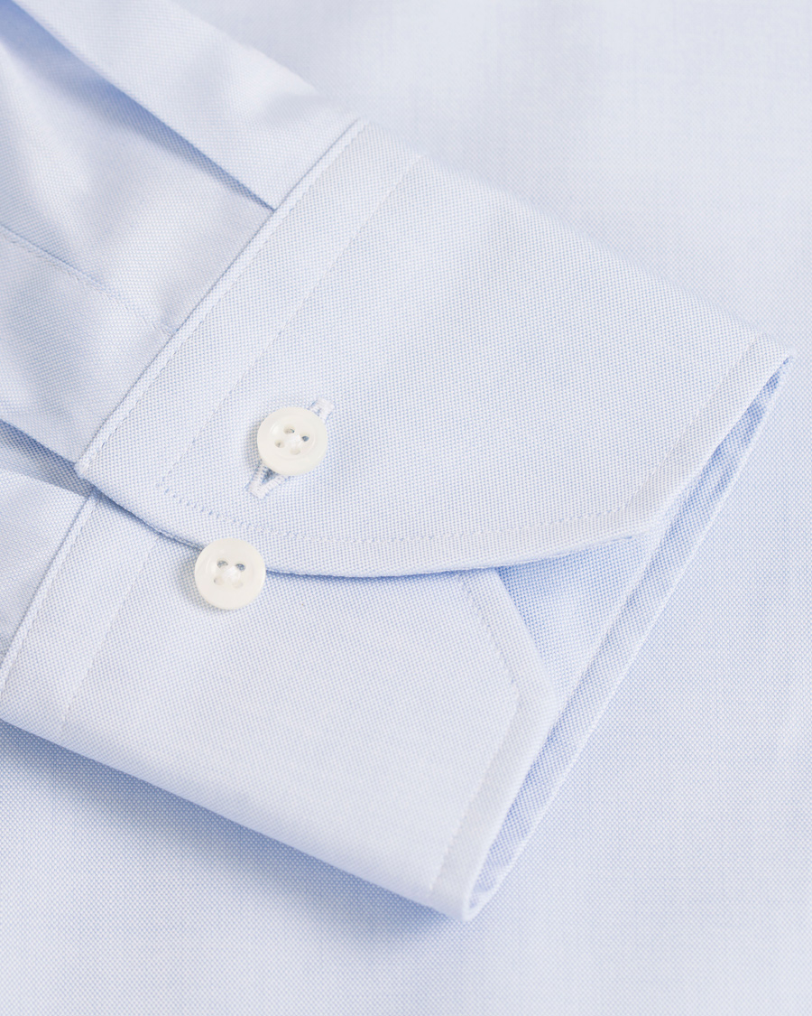 Heren | Overhemden | Stenströms | Fitted Body Button Down Shirt Light Blue