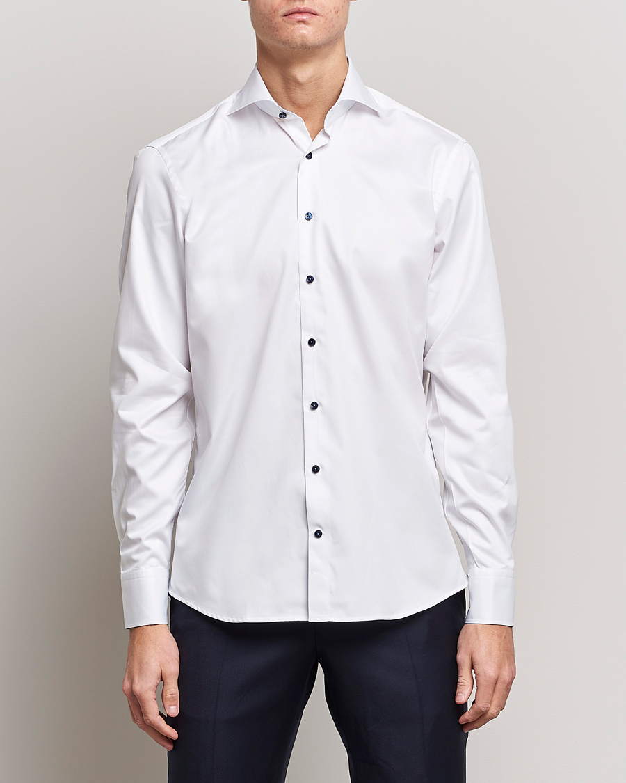 Heren | Stenströms | Stenströms | Fitted Body Contrast Shirt White