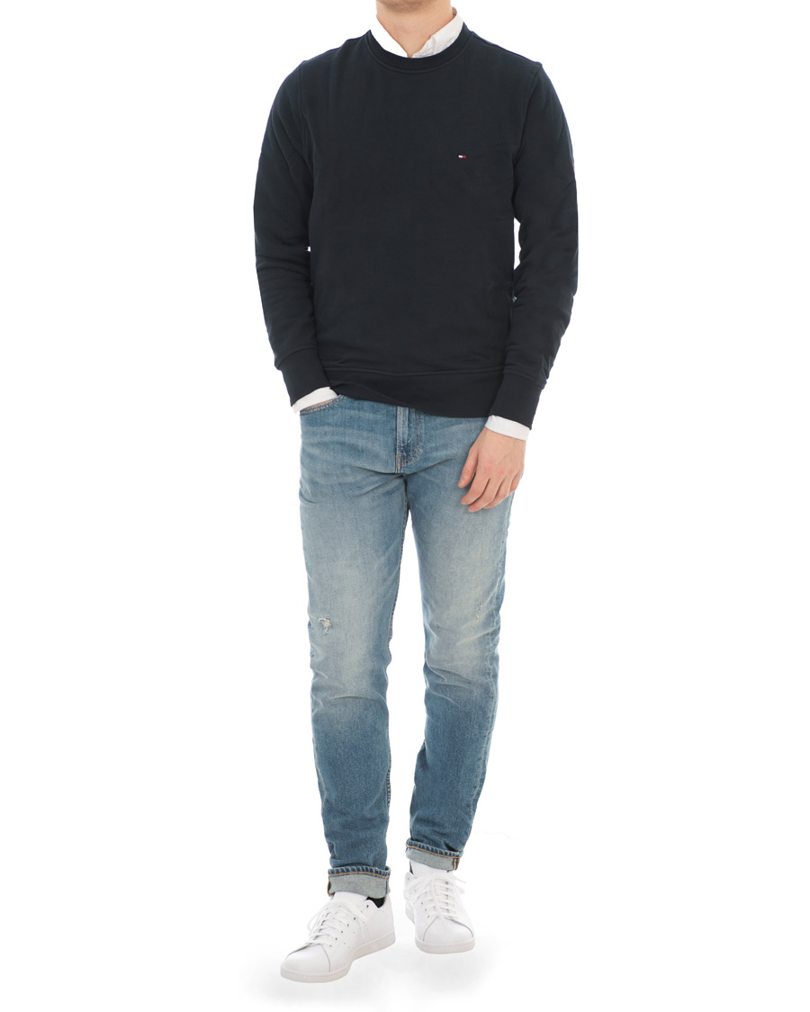 Heren | Truien | Tommy Hilfiger | Cotton Crew Neck Sweatshirt Sky Captain