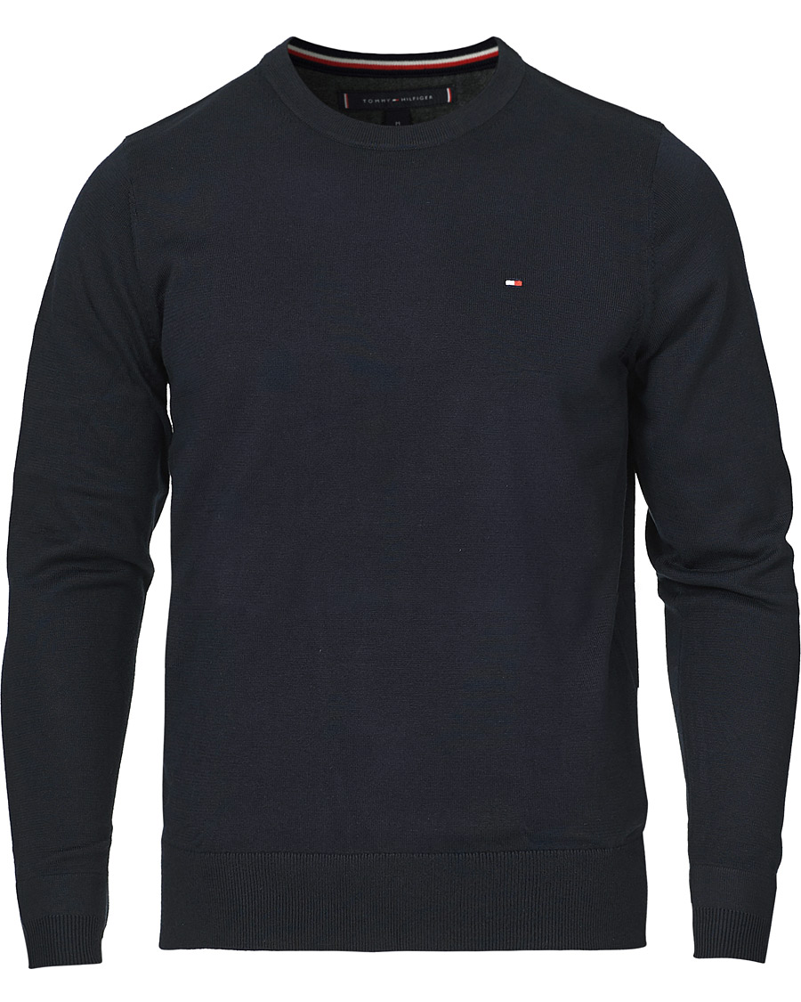 Heren | Truien | Tommy Hilfiger | Cotton/Silk Crew Neck Pullover Sky Captain