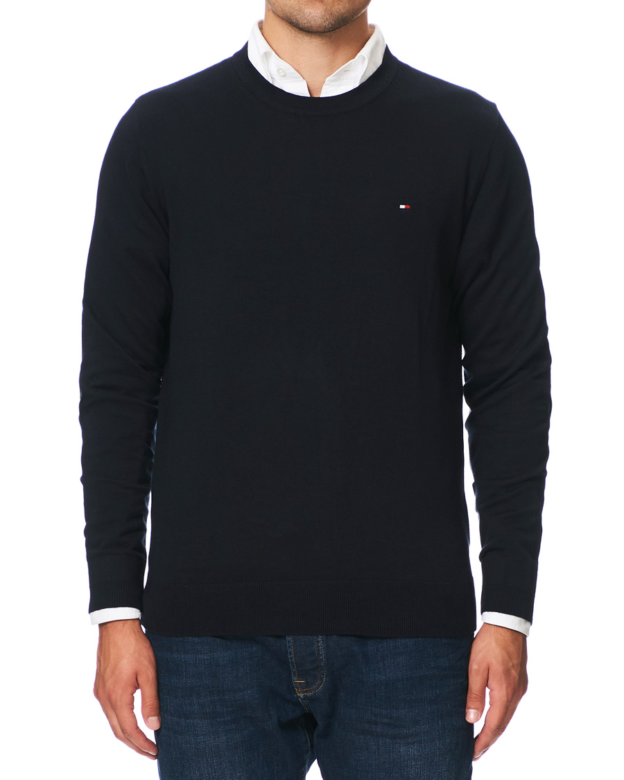 Heren | Truien | Tommy Hilfiger | Cotton/Silk Crew Neck Pullover Sky Captain