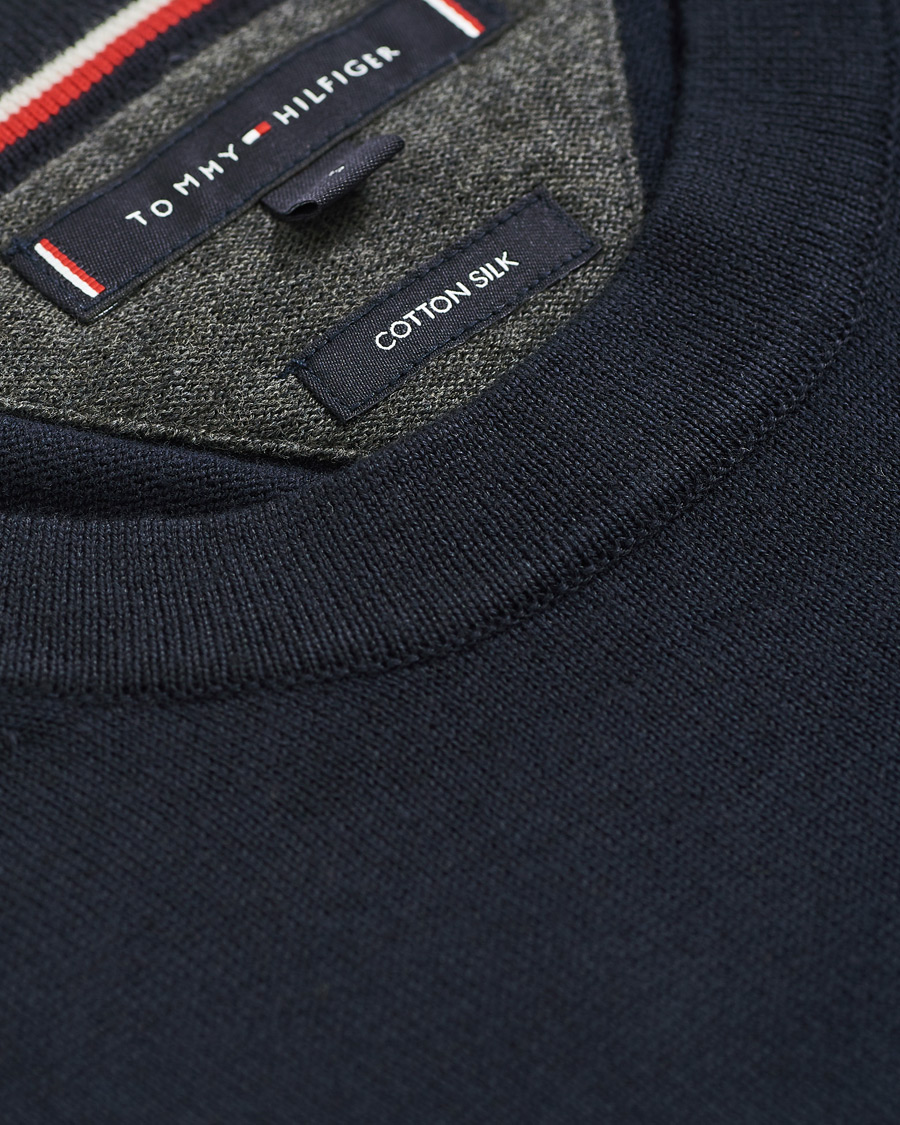 Heren | Truien | Tommy Hilfiger | Cotton/Silk Crew Neck Pullover Sky Captain
