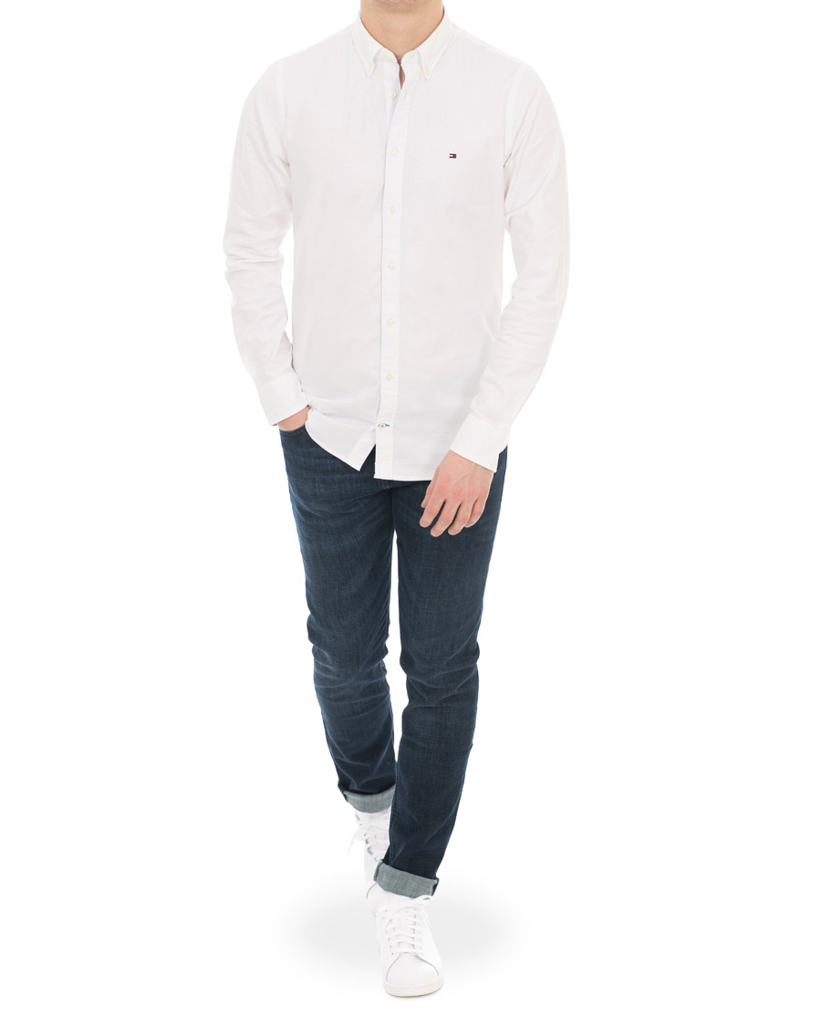 Heren | Overhemden | Tommy Hilfiger | Slim Fit Stretch Oxford Shirt Bright White
