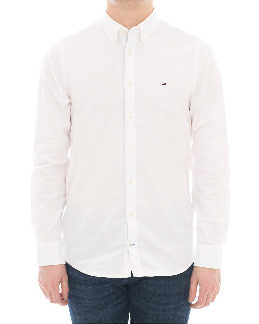 Heren | Overhemden | Tommy Hilfiger | Slim Fit Stretch Oxford Shirt Bright White