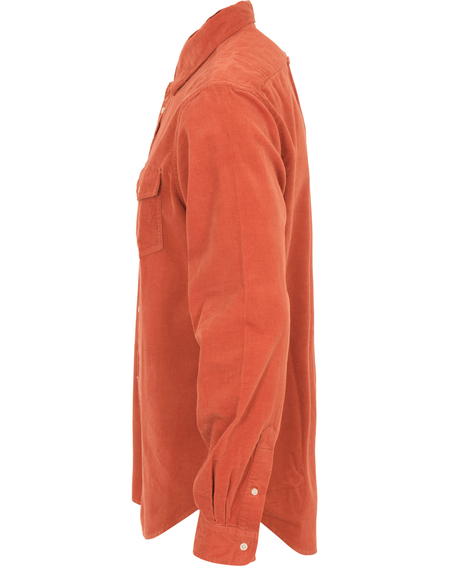 Heren | Overhemden | WACAY | Gusto Baby Cord Shirt Coral
