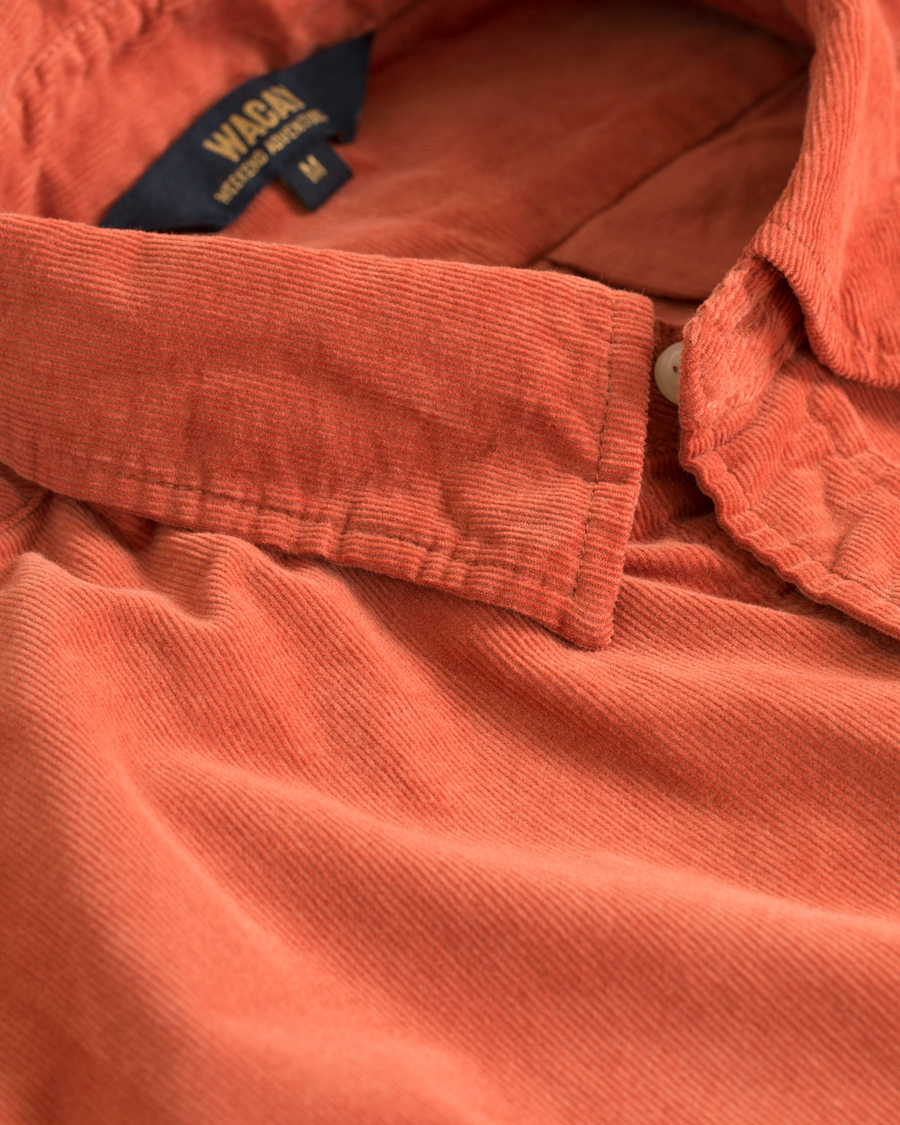 Heren | Overhemden | WACAY | Gusto Baby Cord Shirt Coral