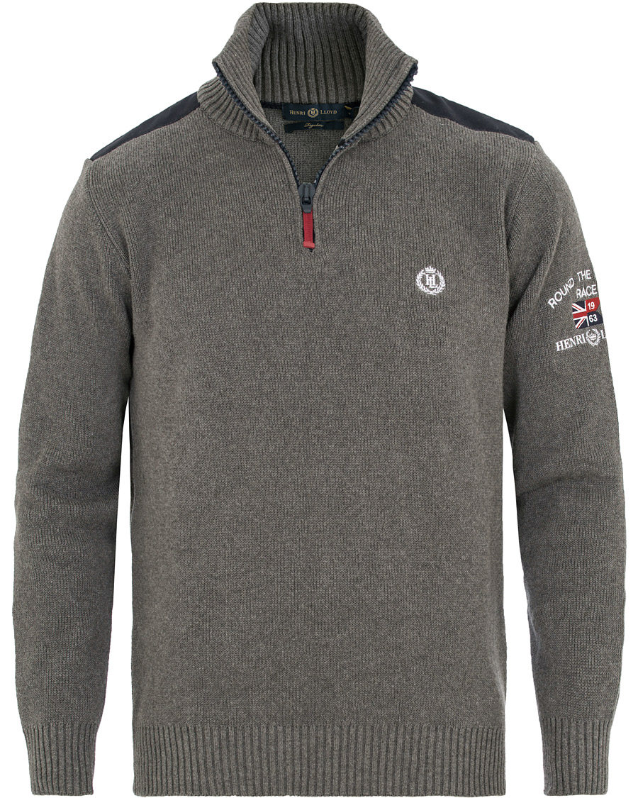 Heren | Truien | Henri-Lloyd | Henri Lloyd RWR Half Zip Grey Melange