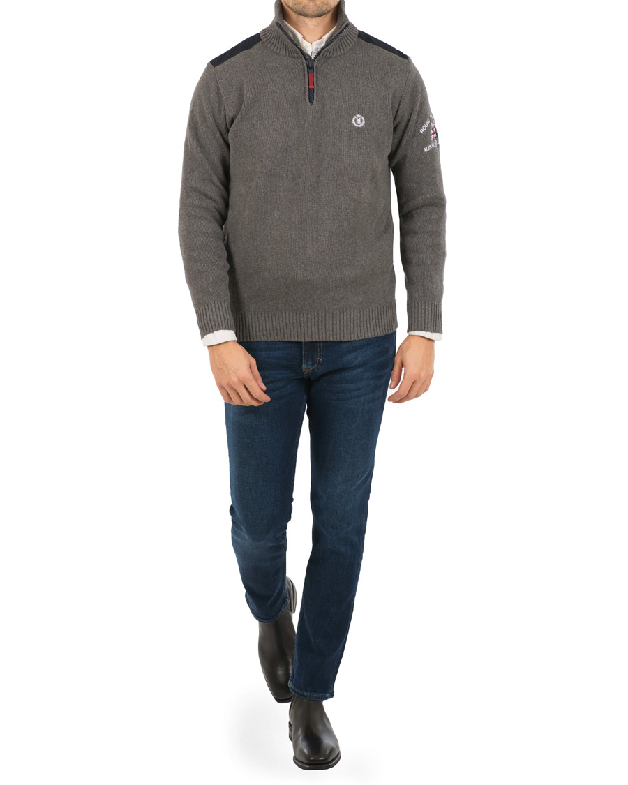 Heren | Truien | Henri-Lloyd | Henri Lloyd RWR Half Zip Grey Melange