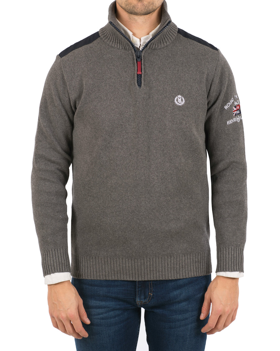 Heren | Truien | Henri-Lloyd | Henri Lloyd RWR Half Zip Grey Melange