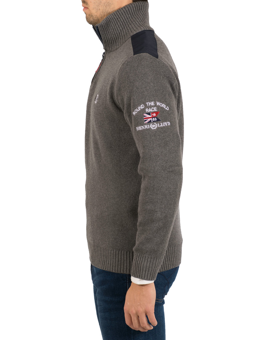 Heren | Truien | Henri-Lloyd | Henri Lloyd RWR Half Zip Grey Melange