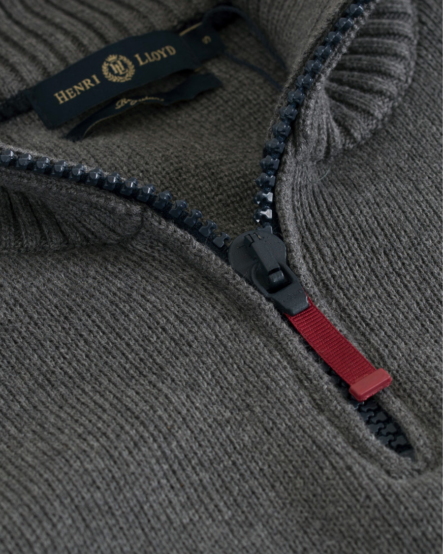 Heren | Truien | Henri-Lloyd | Henri Lloyd RWR Half Zip Grey Melange