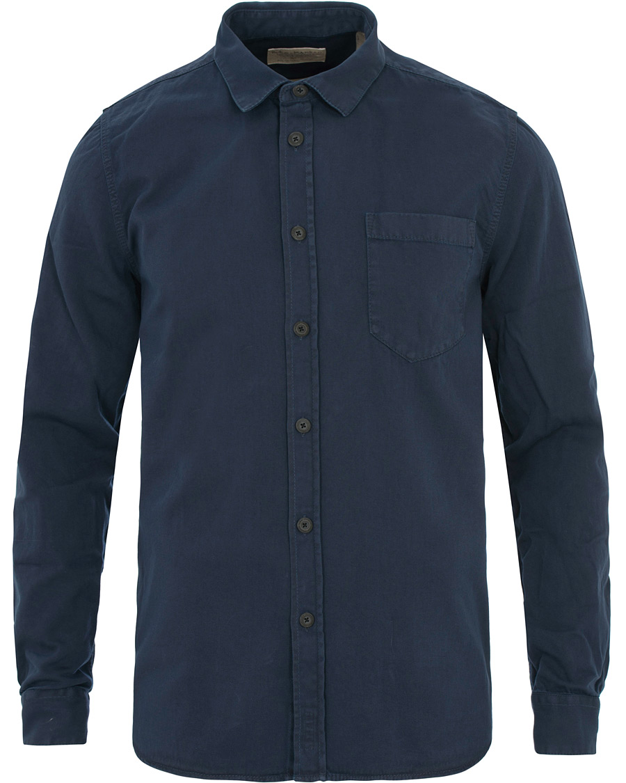Heren | Overhemden | Nudie Jeans | Henry Pigment Dyed Shirt Midnight