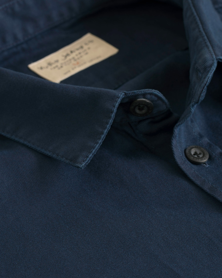Heren | Overhemden | Nudie Jeans | Henry Pigment Dyed Shirt Midnight