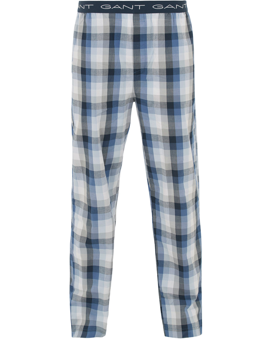 Heren | Ondergoed | GANT | Block Check Pyjama Pants Blue Oean