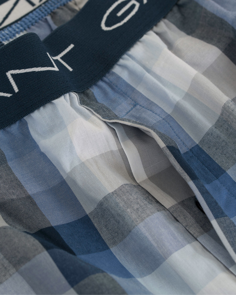 Heren | Ondergoed | GANT | Block Check Pyjama Pants Blue Oean