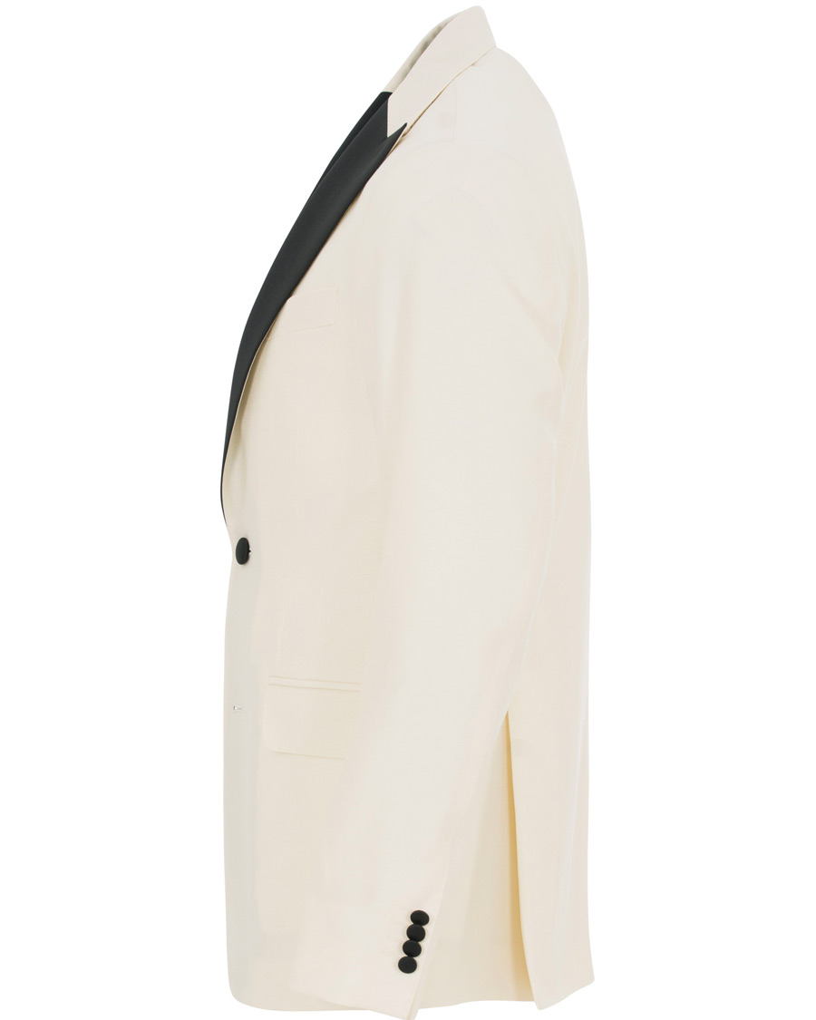 Heren | Blazers | Oscar Jacobson | Elder Peak Lapel Tuxedo Blazer White