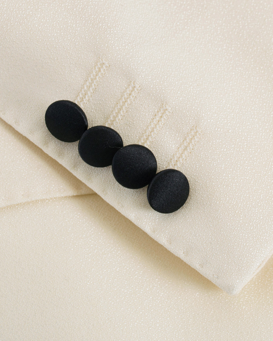 Heren | Blazers | Oscar Jacobson | Elder Peak Lapel Tuxedo Blazer White
