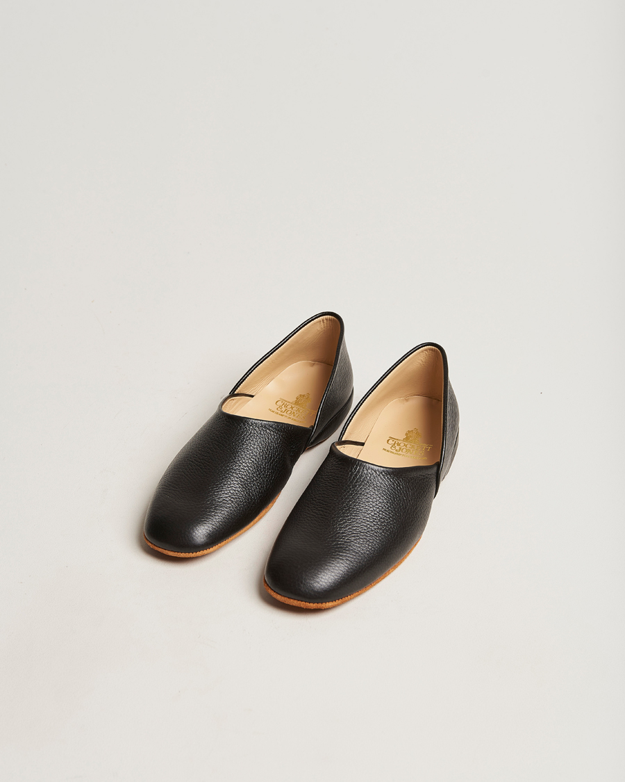 Heren | Best of British | Crockett & Jones | Grecian Home Slipper Black