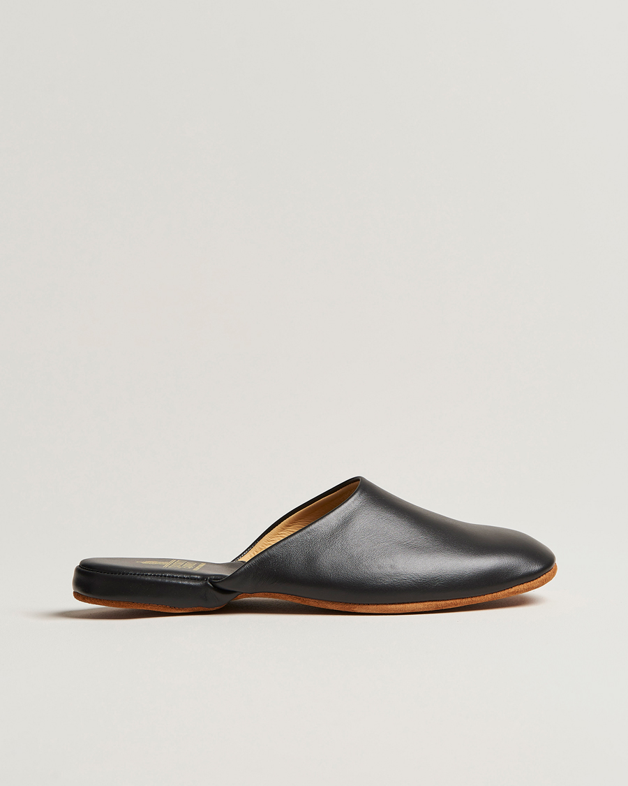 Heren | Sandalen slides | Crockett & Jones | Mule Calf Home Slipper Black
