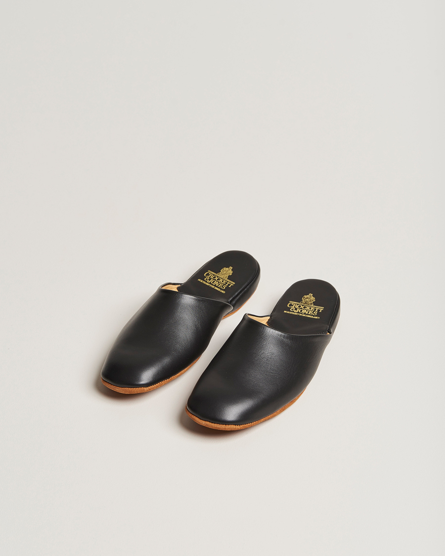 Heren |  | Crockett & Jones | Mule Calf Home Slipper Black