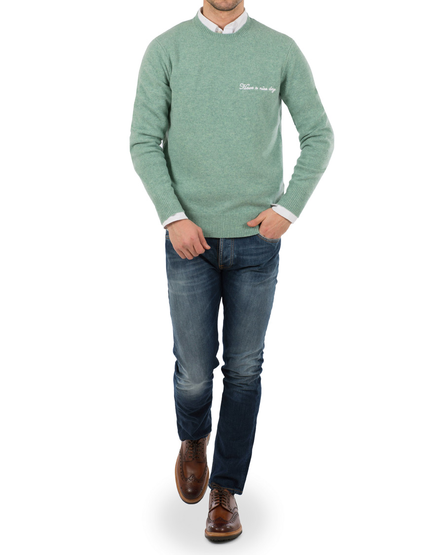 Heren | Truien | rag & bone | Victor Lambswool Crew Sea Foam Green