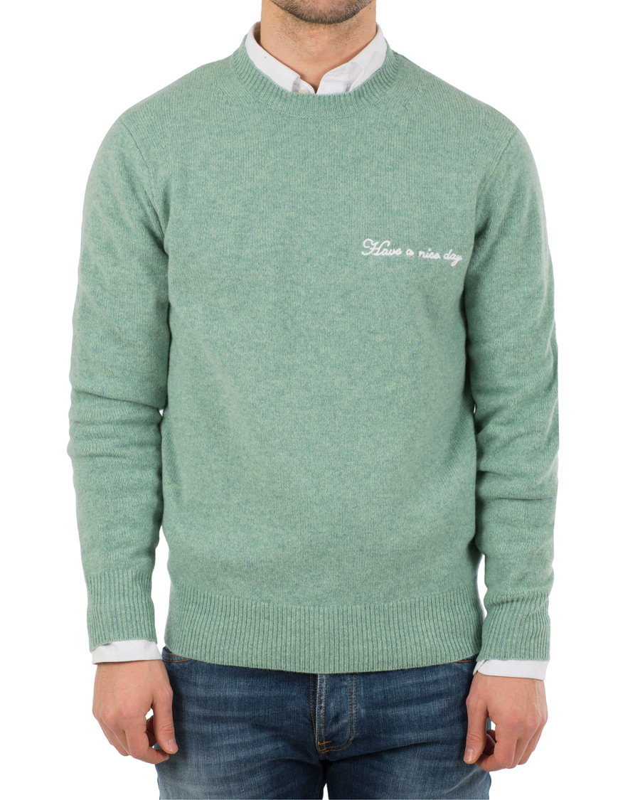 Heren | Truien | rag & bone | Victor Lambswool Crew Sea Foam Green