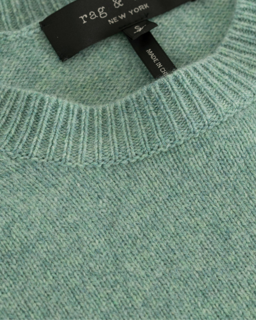 Heren | Truien | rag & bone | Victor Lambswool Crew Sea Foam Green