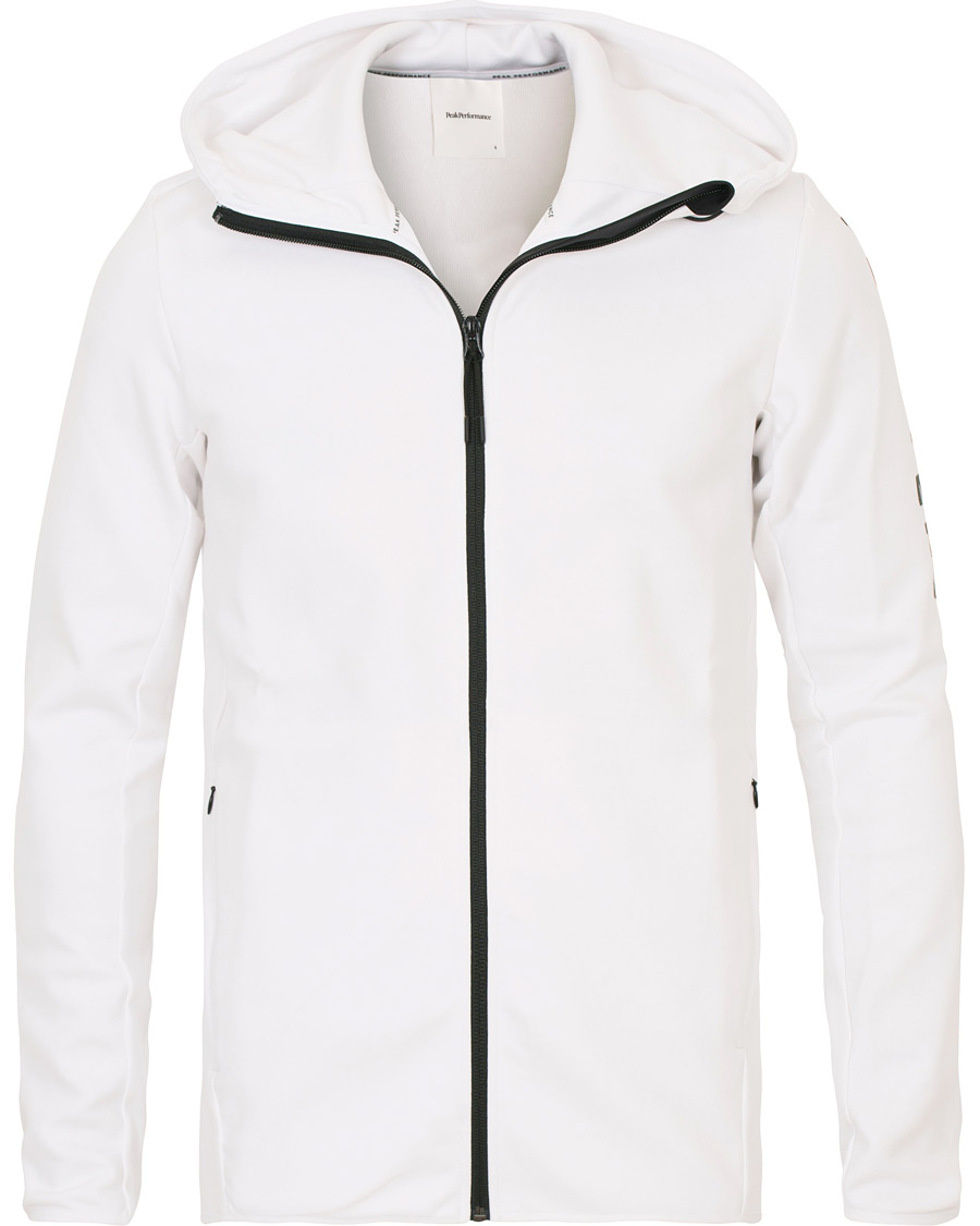 Heren | Truien | Peak Performance | Tech Full Zip Hoodie White