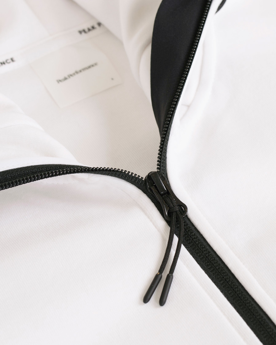Heren | Truien | Peak Performance | Tech Full Zip Hoodie White